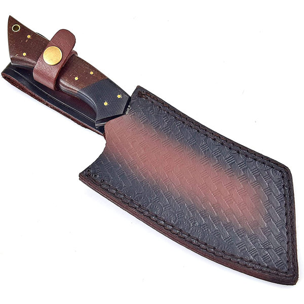 Hatton Mogul Damascus Chef Cleaver Knife Full Tang Damascus Steel